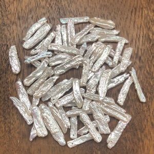 White shell beads for making jewelry